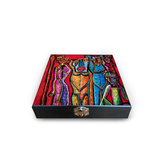 Set de vino "Máscaras de carnaval"