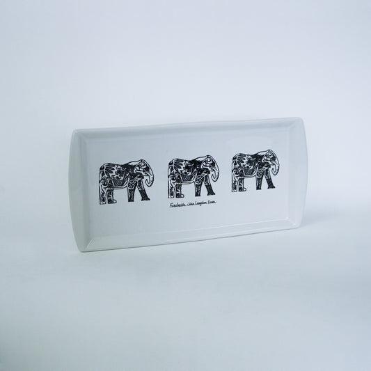 Charola rectangular "Elefante chino"