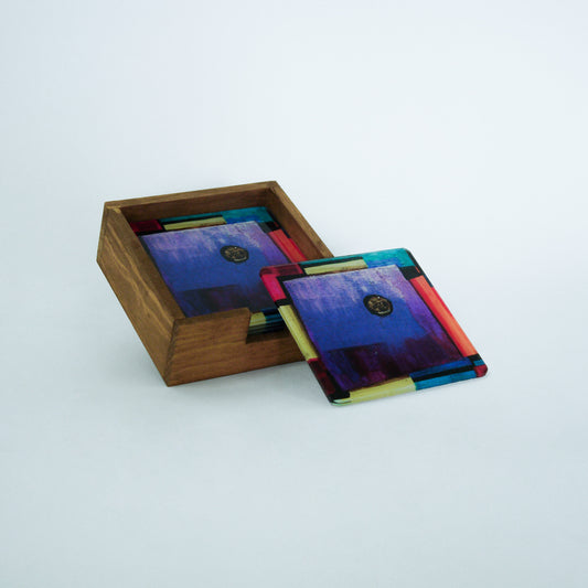 Portavasos cuadrado "Puerta Morada"