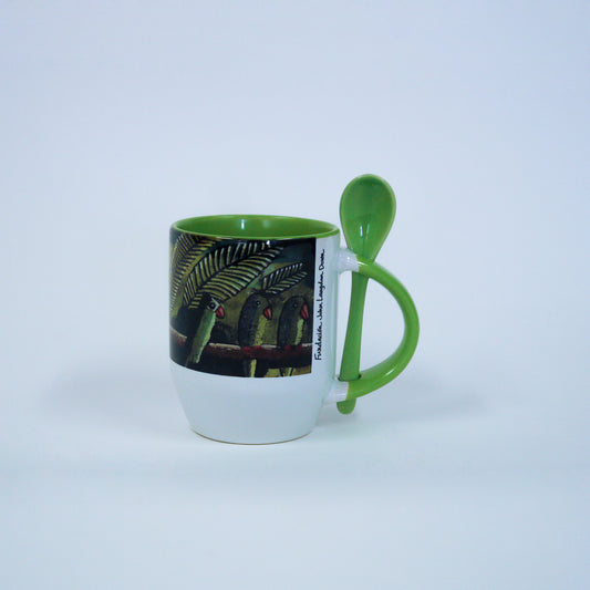 Taza de cerámica "Pericos"