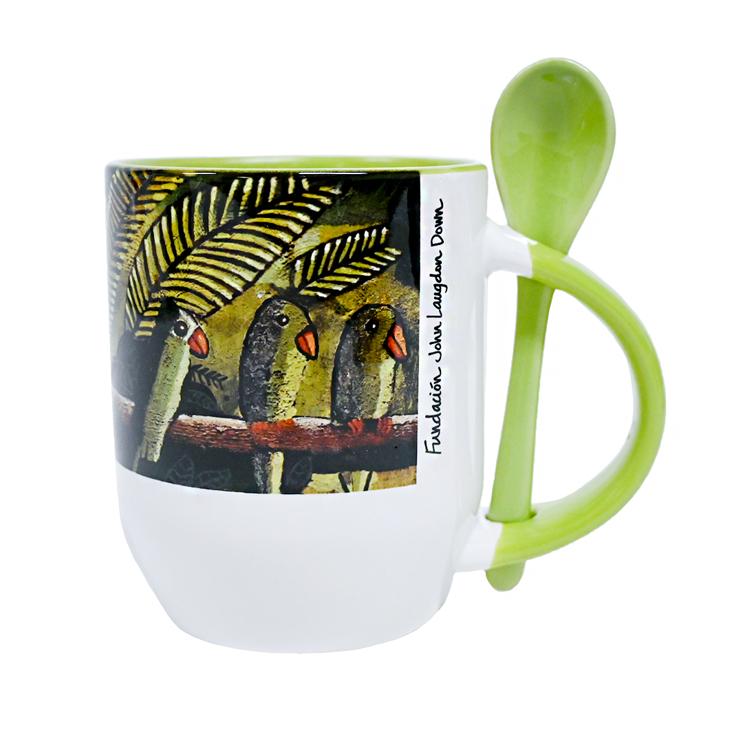 Taza de cerámica "Pericos"