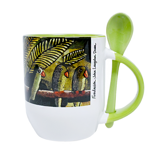 Taza de cerámica "Pericos"